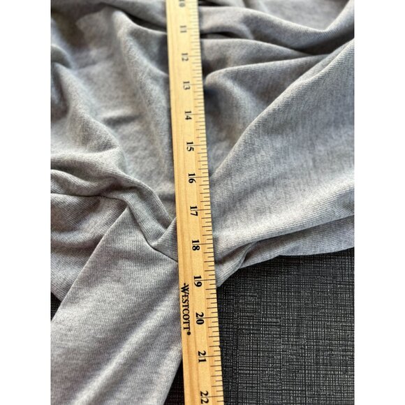 NEW 1STATE Cross Front Womens L V-Neck Long Sleeve Gray Knit Top Draping Stretch - Picture 7 of 8